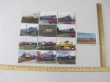 Lot of 13 Photos of Trains including BNSF, Gulf Mobile & Ohio, MK Morrison-Knudsen, CSX and Georgia