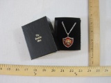 Franklin Mint Silver Confederate Civil War Eagle Pendant and Chain, chain marked 925 and pendant