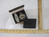 Vintage Train Pocket watch Giftset, includes pocket watch and folding pocket knife, new in box, 2006