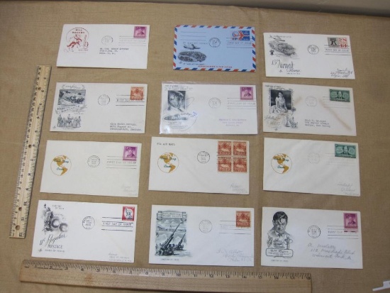 1948 First Day Covers including Juliette Low, 100th Anniversary of Fort Bliss, and Will Rogers, 3