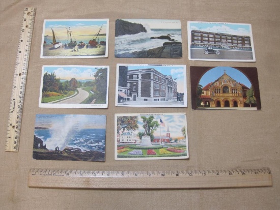 Postcards including Hackensack High School; World War Monument, Hackensack; Emerson High School,