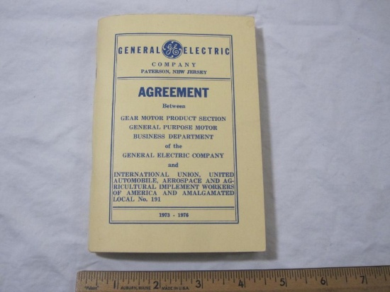 1973-76 General Electric Company Agreement of Employment with the International Union and Local No