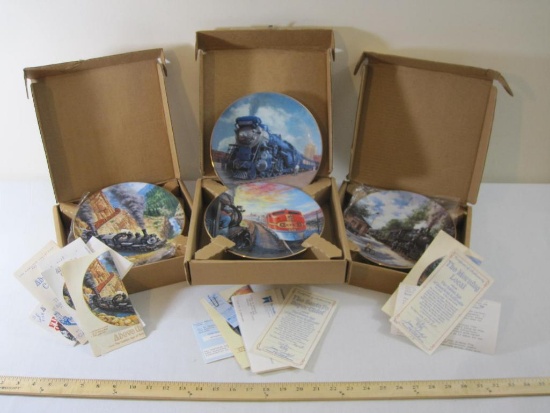 Set of 4 Railroad Plates from The Golden Age of American Railroads Plate Collection including The