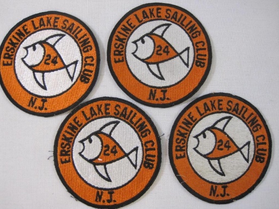 Four Vintage Erskine Lake Sailing Club NJ Patches