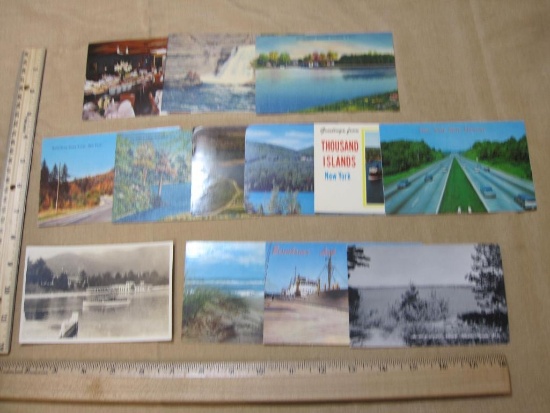 Vintage New York State Postcards including Lake George, Black Lake Morristown, Esopus Creek