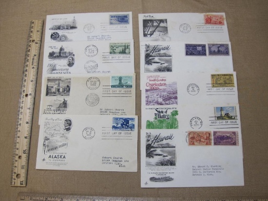 Lot of First Day covers, including 1957 50th Anniversary of Oklahoma Statehood, 1958 Centennial