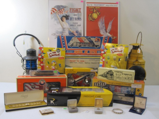 Jewelry, Model Trains, RR Lanterns and more