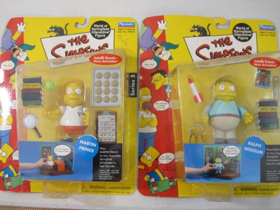 Two The Simpsons World of Springfield Interactive Figures including Ralph Wiggum (series 4) and