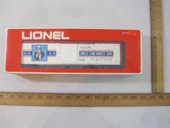 Lionel Uncle Sam Box Car 6-7700, O Scale, in original box, 13 oz