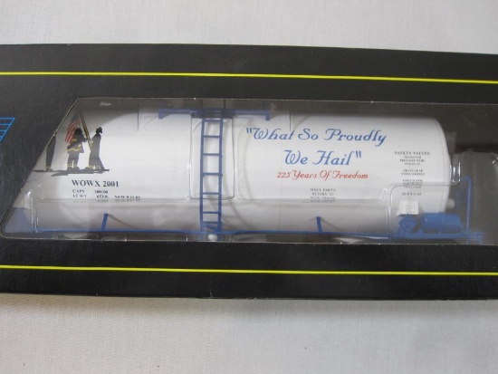 Weaver WOWX 2001 9-11-01 Tanker Train Car, O Scale, in original box, 1 lb 2 oz