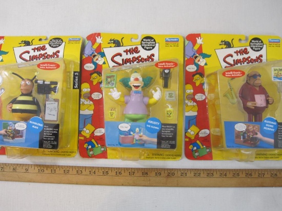 Three The Simpsons World of Springfield Interactive Figures including Krusty the Clown (see