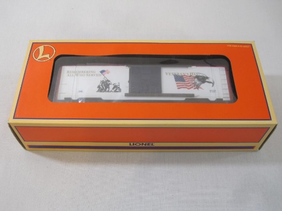 Lionel Veterans Day Boxcar 6-26724, O Scale, new in box, 1 lb 3 oz