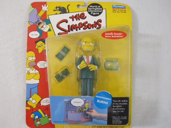 The Simpsons World of Springfield Interactive MONTGOMERY BURNS Figure, Playmates, sealed, 5 oz