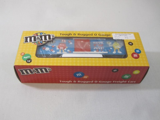 M&Ms 4th of July Boxcar w/ Blinking Light No. 30-74540, Railking by MTH Electric Trains, O Gauge,