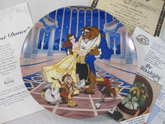 Beauty and the Beast Love's First Dance Bradford Exchange Limited Edition Collectible Plate, first
