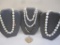 Lot of Mostly White and Faux Pearl Jewelry including white seed bead necklace (marked Japan), white