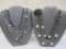 Two Multi-Strand Black and Silver Tone Fashion Necklaces, 10 oz