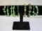 Lot of 9 Green Beaded Stretch Bracelets, 3 oz
