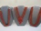 Three Red Seed Bead Necklaces, 8 oz