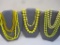 Lot of Yellow Beaded Fashion Necklaces, 12 oz