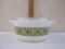 Vintage Pyrex Square Flowers (Verde) 1 1/2 QT Covered Casserole Dish with Glass Lid (AS IS), 2 lbs