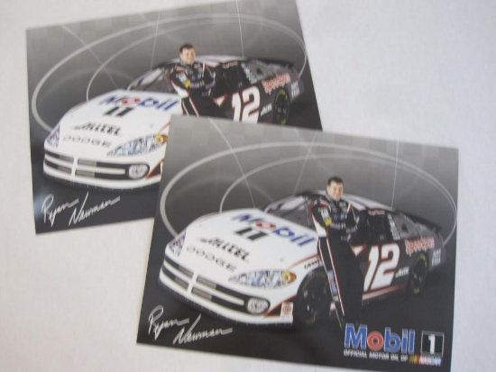 Two Ryan Newman 2002 NASCAR Winston Cup Raybestos Rookie of the Year Promo Cards, 2 oz