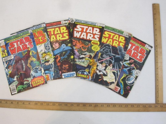 Six Star Wars Comic Books Issues No. 13, 15, 19-22 (July 1978-April 1979) comics have some wear, 10