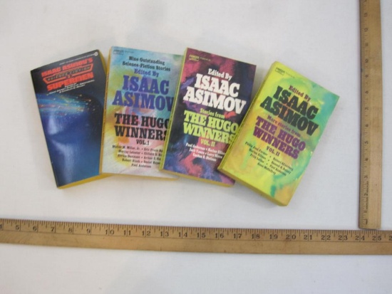 Four Isaac Asimov Sci-Fi Books including Supermen (1984), The Hugo Winners Vol 1 (1962), Stories