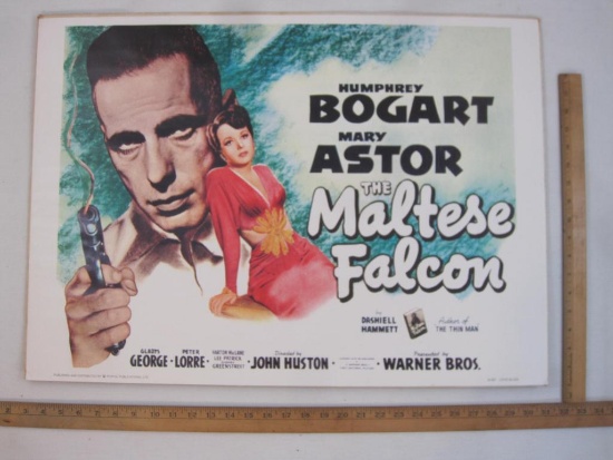 Vintage The Maltese Falcon Advertising Movie Poster staring Humphrey Bogart and Mary Astor, Portal