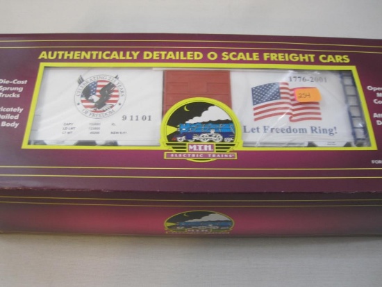 MTH American Freedom 40' Single Door Box Car Item No. 20-93092, O Scale, new in box, MTH Electric