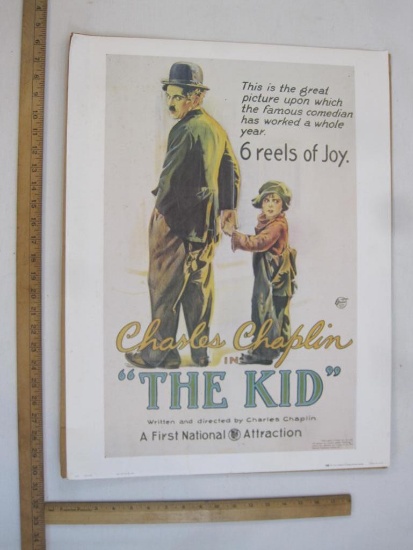 Charles Chaplin in The Kid Movie Poster, 18" x 24", IRA Roberts Publishing 1978, see pictures for