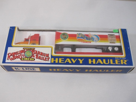 K-Line Heavy Hauler Ringling Bros & Barnum & Bailey Circus Die Cast Metal Truck and Trailer,