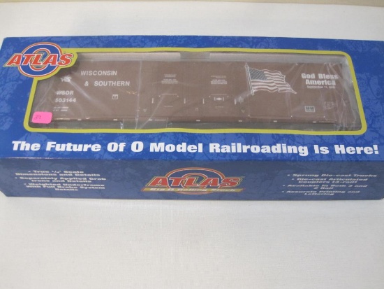 Atlas Big O Rolling Stock O Scale 53' Evans Box Car America Will Never Forget #503144 (3 Rail),