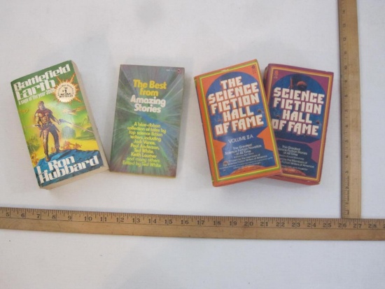 Four Vintage Sci-Fi Books including The Best from Amazing Stories (Edited by Ted White, 1973), The