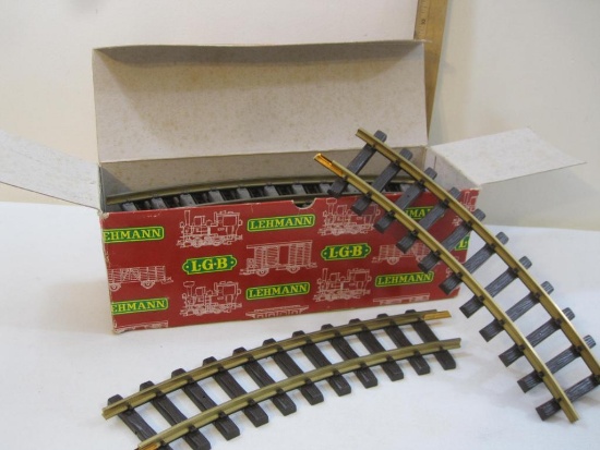 LGB 12 Pieces of 1100 G Scale Curved Track, r600, in original box, Lehmann, 5 lbs 12 oz