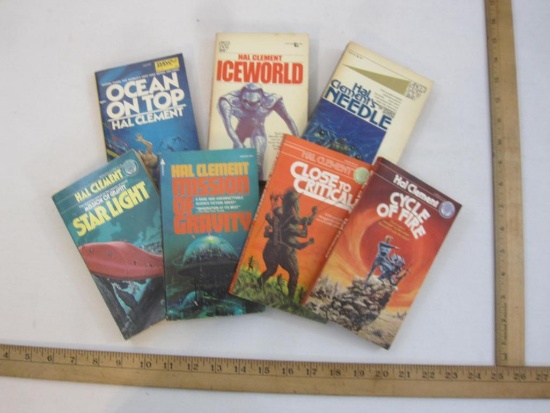Seven Hal Clement Sci-Fi Books including Ocean on Top, Needle, Iceworld, Star Light, Mission of