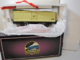 MTH Tinplate Traditions No 500 Standard Gauge Reefer Car Item No. 10-1090 Ivory and Peacock with