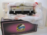 MTH Tinplate Traditions No 500 Standard Gauge Tank Car Item No. 10-1103 Silver with Brass Trim, in