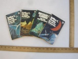 Four Arthur C Clarke Science Fiction Books including Expedition to Earth (1966), Earthlight (1966),