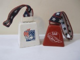 Two USA Bobsled and USA Luge Cow Bells, 11 oz