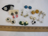Lot of Assorted Fashion Clip-On Earrings, 7 oz