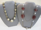Two Beautiful Fashion Jewelry Necklaces, 4 oz