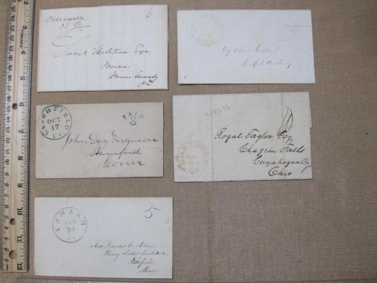 Nineteenth Century Correspondence lot includes an 1834 letter about the sale of land and 4 addressed