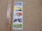 Block of Five 29 Cent Animal US Postage Stamps includes Giraffe, Giant Panda and more