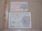 Two Paper Currency Notes from Algeria including 1944 5 Francs and 1943 20 Francs