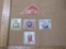 Five Assorted Spanish Postage Stamps, Espana Correos, including Santa Maria, Nina and Pinta Scott