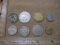 Lot of Foreign Coins from France, Italy, and Switzerland including 1936 French 10 Centimes, 1969