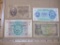 Four Foreign Paper Currency Notes including Military Authority of Tripolitania 2 Lire, 1941 Spain 5