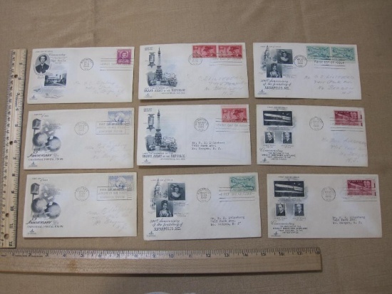 First Day Covers from 1949 including 6 cent Return of the Wright Brothers' Airplane, 100th