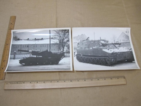 Two 8 x 10 Black and White Glossies of Tanks, the 7th Army Training Center in Germany